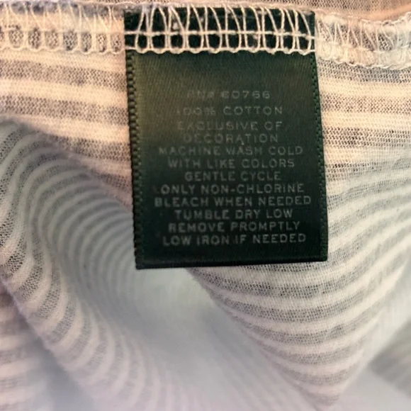 Lauren Ralph Lauren Heritage Navy & White Striped Capri PJ Set Large - Picture 6 of 7